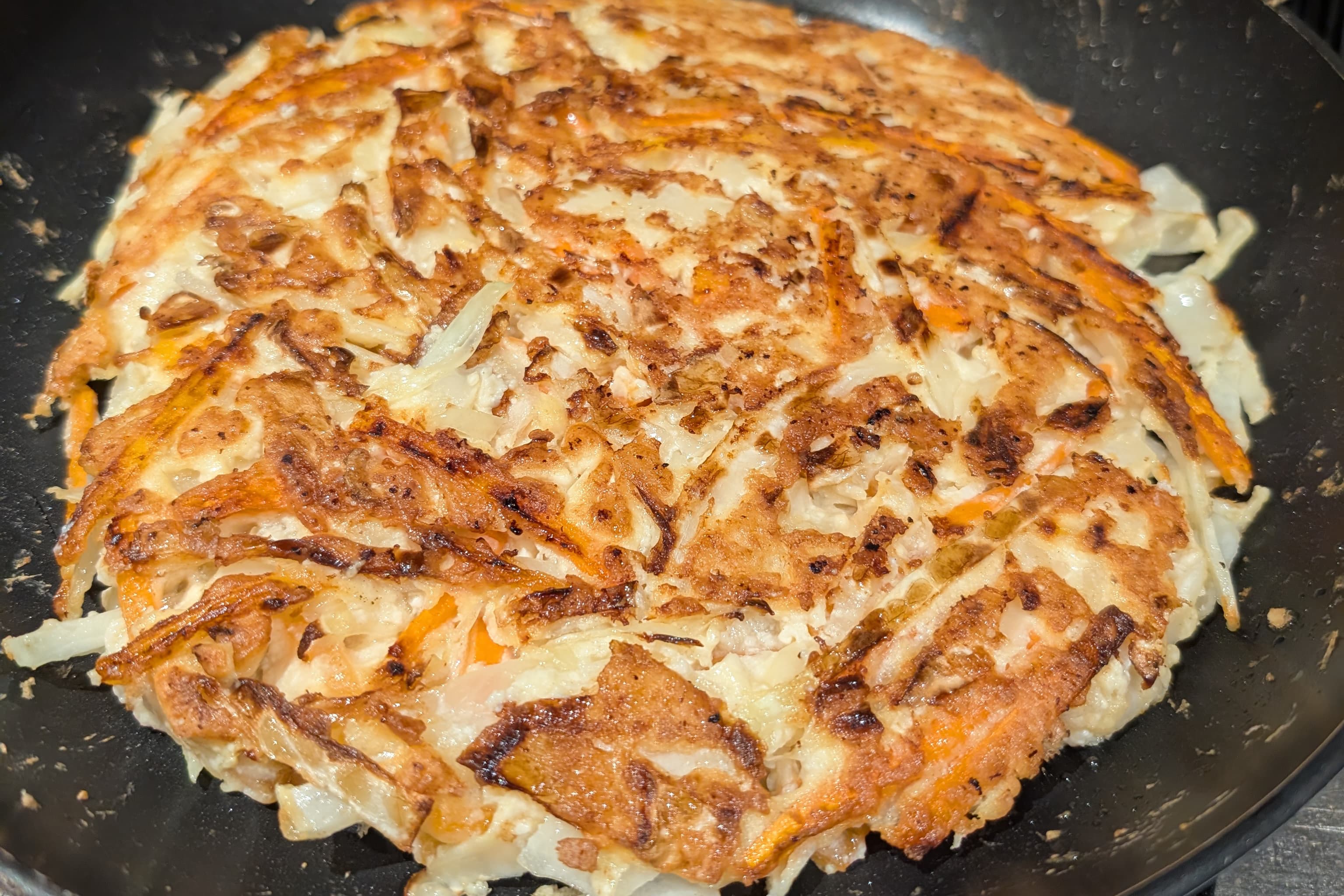 Tofu Okonomiyaki (Cabbage & Carrot)