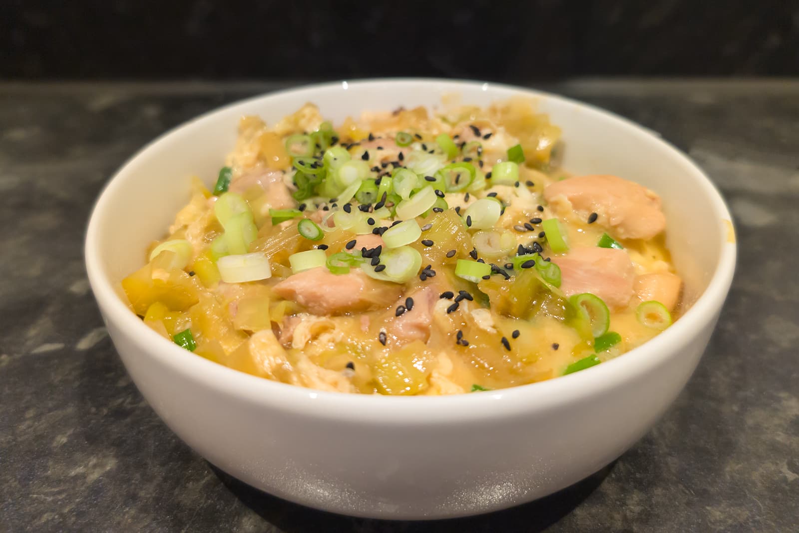 Negi Oyakodon (Chicken, Egg & Leek Rice Bowl)
