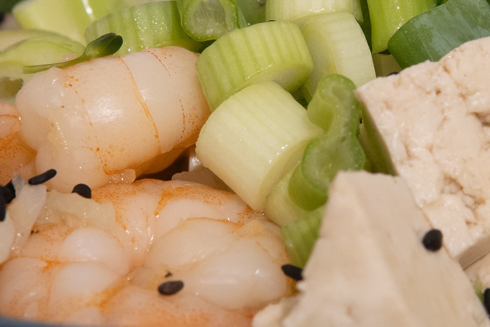 Prawn & Tofu Udon (Broth) — serving suggestion