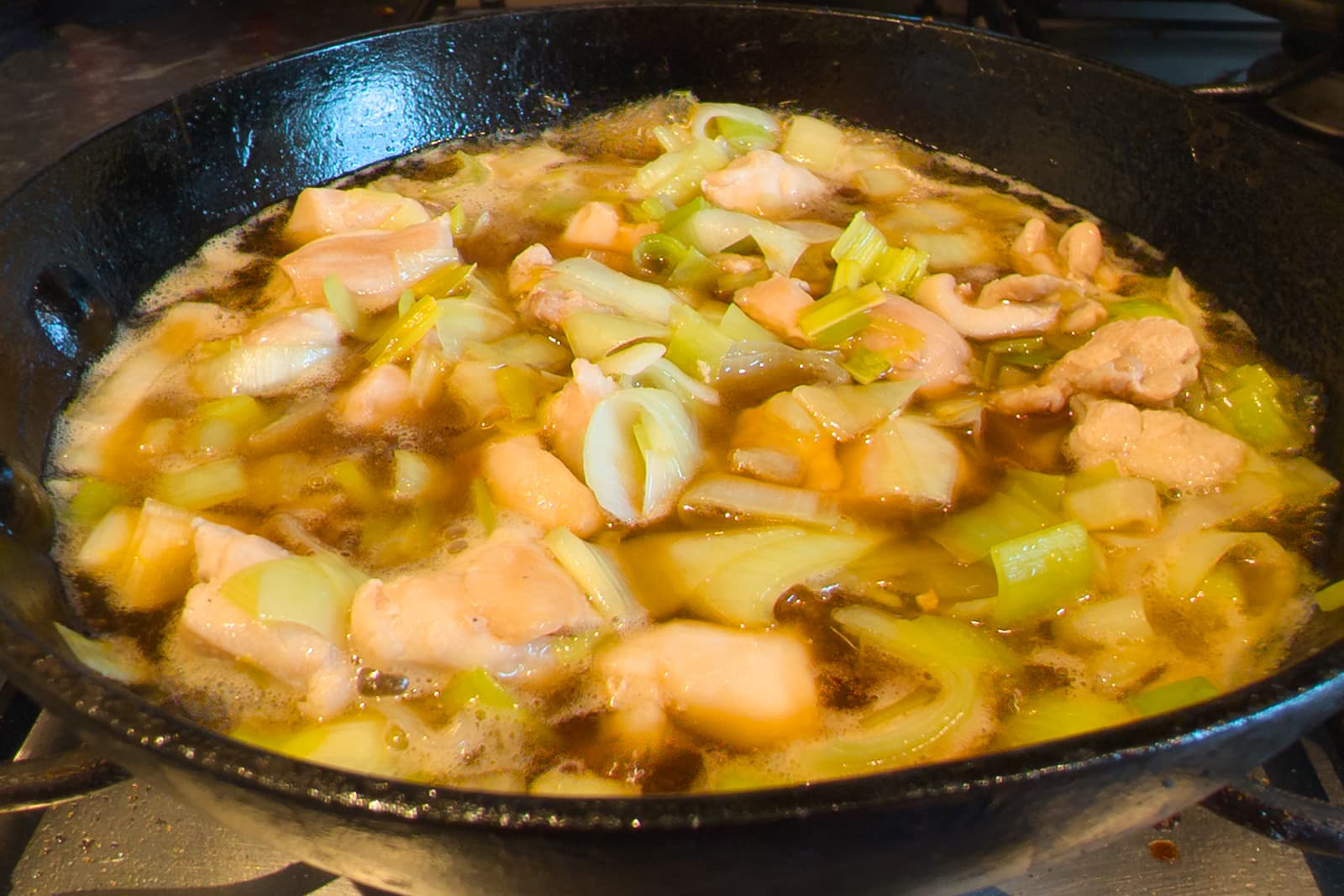 Negi Oyakodon (Chicken, Egg & Leek Rice Bowl) — serving suggestion